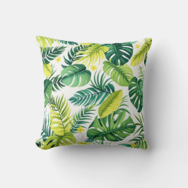 Tropiska Löv-historien - Monstera och Banana Löv Kudde