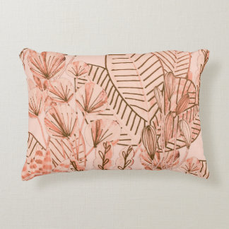 Tropiska Löv: Kreativ Hand-Drawn Mönster. Prydnadskudde