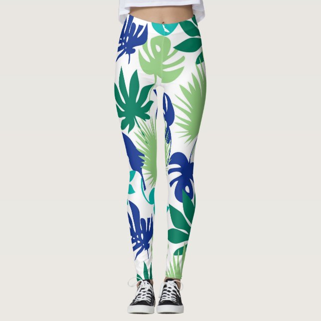 Tropiska löv leggings (Framsida)
