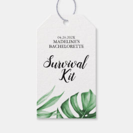 Tropiska Löv Märkre för Bachelorette Survival Kit Presentetikett