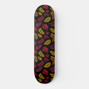 Tropiska Löv Mönster 21 Mini Skateboard Bräda 18,5 Cm