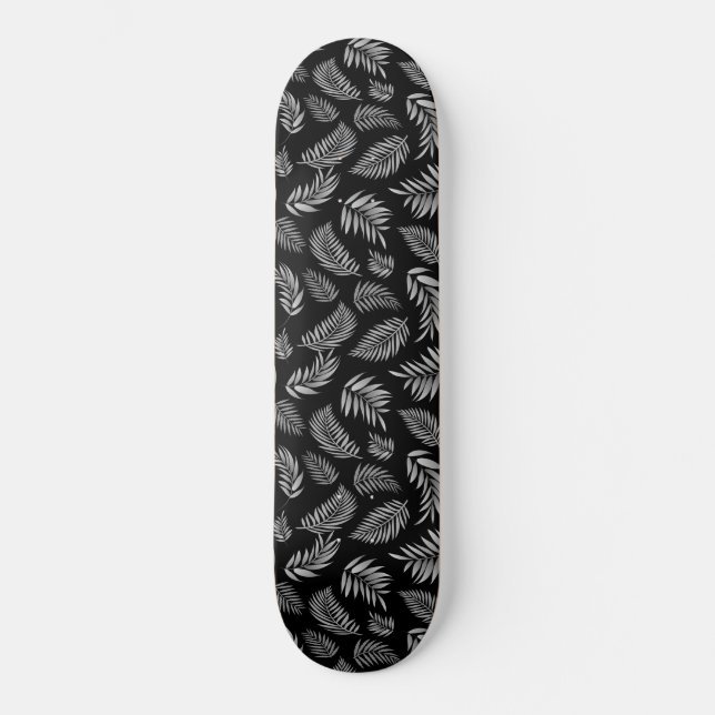 Tropiska Löv Mönster 4 Mini Skateboard Bräda 18,5 Cm (Framsida)