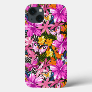 Tropiska löv och blommor