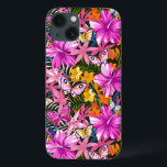 Tropiska löv och blommor<br><div class="desc">Växter och djur | Sömlös exotisk mönster med tropiska löv,  blommor och fjärilar. Blådjungel. Vektorillustration. © och ® Bigstock® - Med förbehåll för alla Höger.</div>