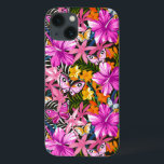 Tropiska löv och blommor<br><div class="desc">Växter och djur | Sömlös exotisk mönster med tropiska löv, blommor och fjärilar. Blådjungel. Vektorillustration. © och ® Bigstock® - Med förbehåll för alla Höger.</div>