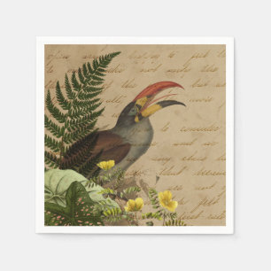 Tropiska Löv och Toucan Pappersservett