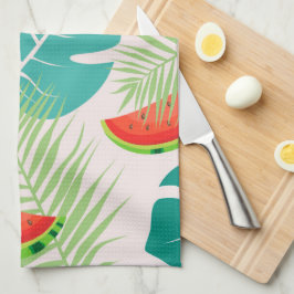 Tropiska Löv och vattenmeloner Kökshandduk