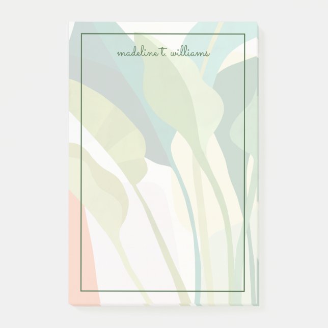 Tropiska Löv Post-it Block (Framsida)