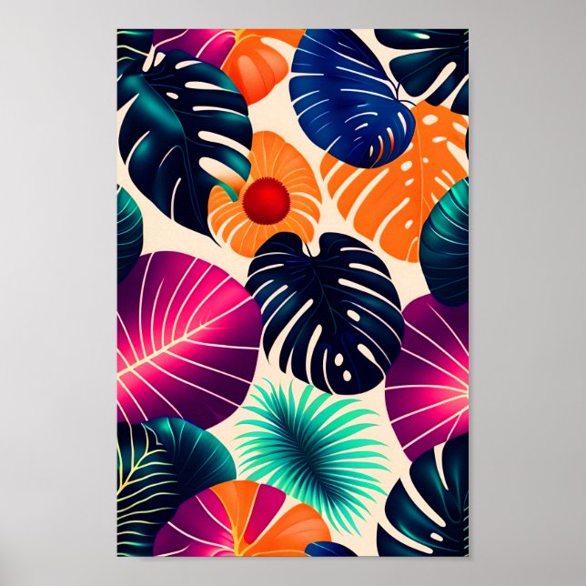 Tropiska Löv Poster (Framsidan)