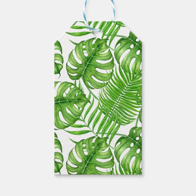 Tropiska löv presentetikett (Framsidan)
