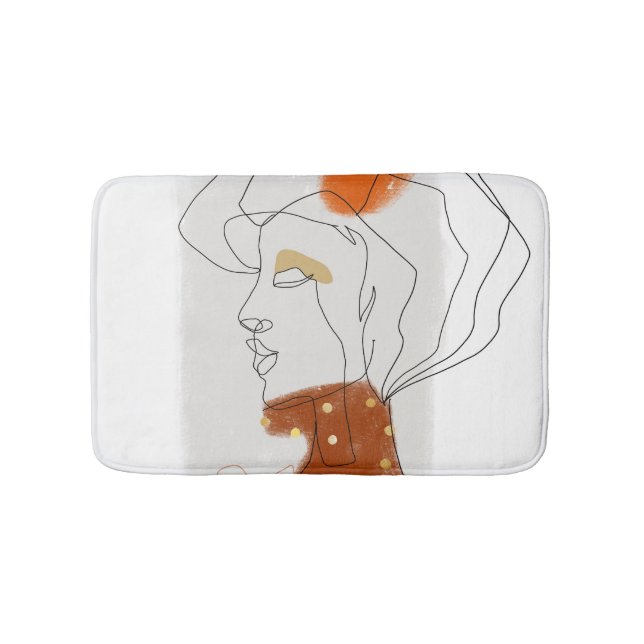 Tropiska Löv, sömlös Mönster design. Badrumsmatta (Framsidan)