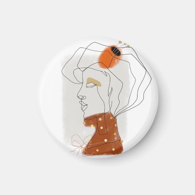 Tropiska Löv, sömlös Mönster design. Magnet (Framsidan)