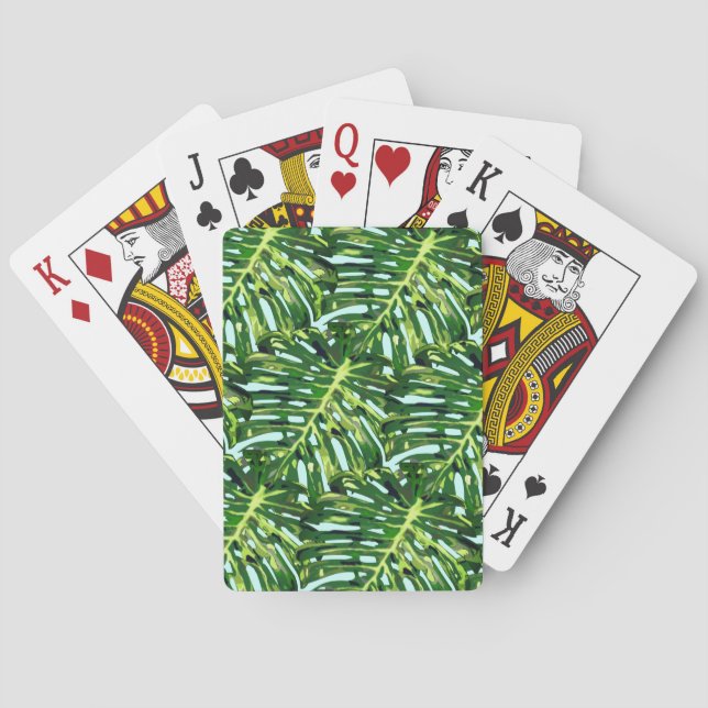 Tropiska Löv spelar upp kort Gift Casinokort (Baksidan)