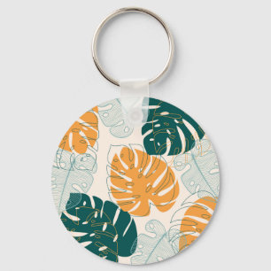 Tropiska Löv: Vintage Jungle Seal Nyckelring