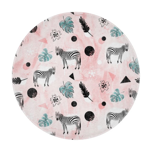 Tropiska Löv Zebröder Tie-Dye Mönster (Framsidan)