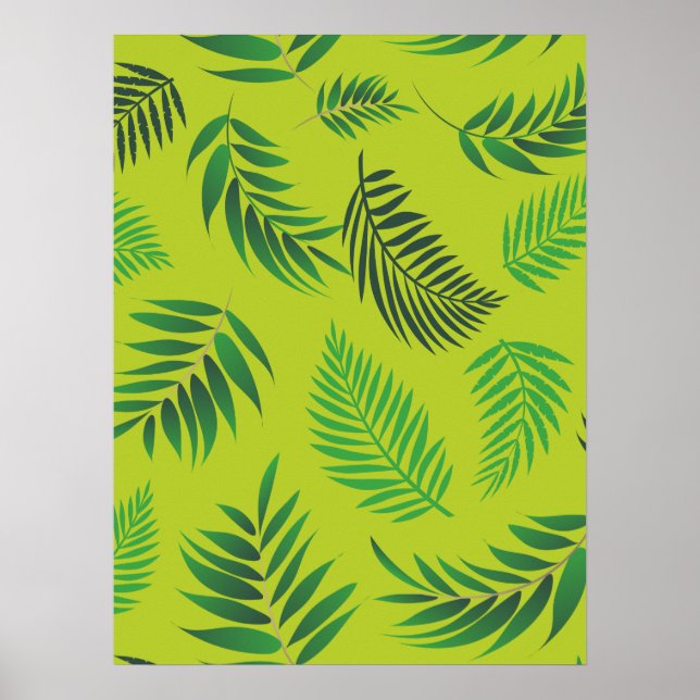 Tropiska Löven Mönster 12 Poster (Framsidan)