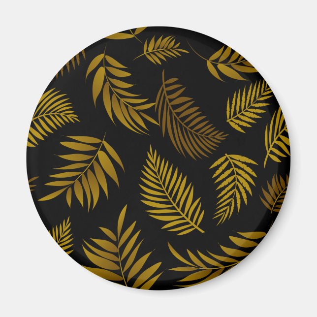 Tropiska Löven Mönster 14 Magnet (Framsidan)