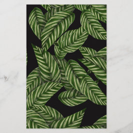 Tropiska Löven Mönster Brevpapper