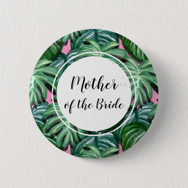 Tropiska Löven Mönster-Budens mamma Knapp (Framsida)