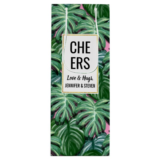 Tropiska Löven Mönster - Grönt Foliage (Framsidan)