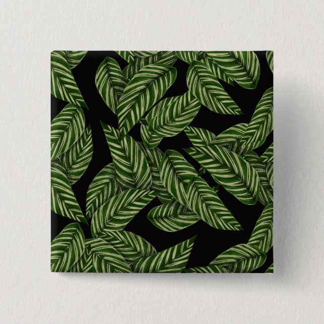 Tropiska Löven Mönster Knapp (Framsida)