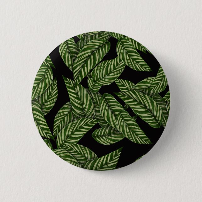 Tropiska Löven Mönster Knapp (Framsida)