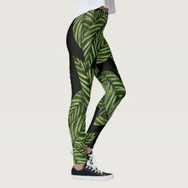 Tropiska Löven Mönster Leggings