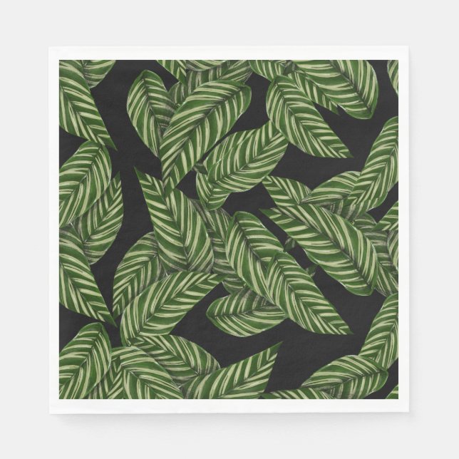 Tropiska Löven Mönster Pappersservett (Framsidan)