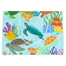 Tropiska lugnande medel Turtles och Coral Reef Gif