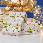Tropiska Magnolia-Blommarna Flower Vår Rosa White Presentpapper<br><div class="desc">Denna underbara blommar är en höger från 60-talet eftersom det är en emalblomstift från min egen samling. De är alldeles för underbara för behålla i min smyckeskrin så jag delar dem med alla på alla möjliga underbara saker. Den här pappra inslagningen kommer att rymma din present som en bukett. Perfekt...</div>