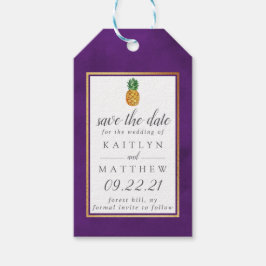 Tropiska Märkre för ananas Bröllop spara datum-gåv Presentetikett