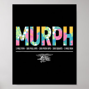 Tropiska minnesdagen för Murph Workout Wod Milical Poster