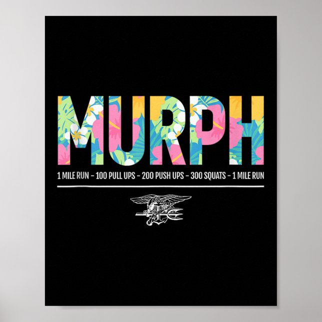 Tropiska minnesdagen för Murph Workout Wod Milical Poster (Framsidan)