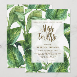 Tropiska miss till mrs inbjudningskort för möhippa