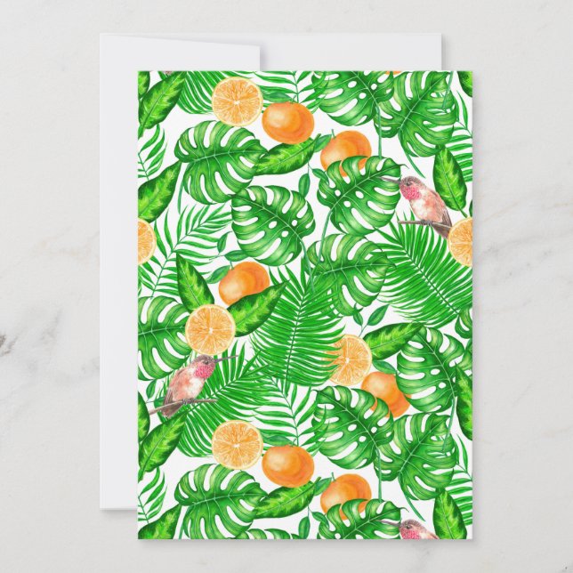 Tropiska mönster, hummingbird II (Framsida)