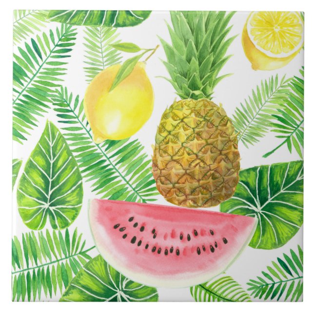 Tropiska mönster kakelplatta (Framsidan)