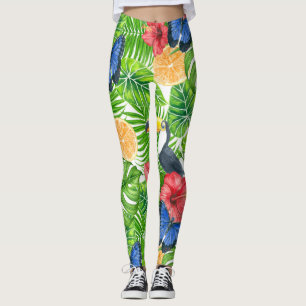 Tropiska mönster leggings