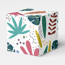 tropiska mönster med färglöst löv presentaskar