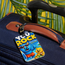 Tropiska Monster Vänner Sommar Resa Äventyr Bagagebricka