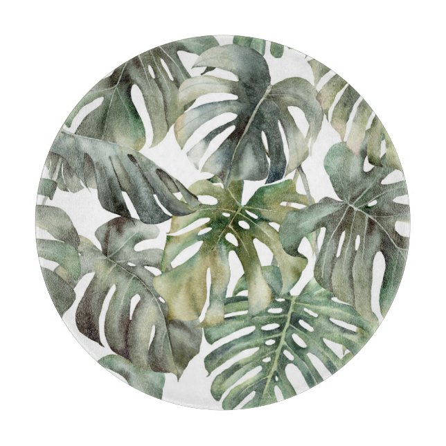 Tropiska Monstera Big Watercolor Mönster (Framsidan)