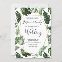 Tropiska Monstera blad Bröllop