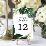 Tropiska Monstera-Bordsnumren Bröllop Bordsnummer<br><div class="desc">Hjälp dina gäster att enkelt hitta sin bord med dessa vackra bordsnummer. Ändra enkelt numret och lägg till i kundvagnen. Skriv ut så många nummer du behöver!</div>