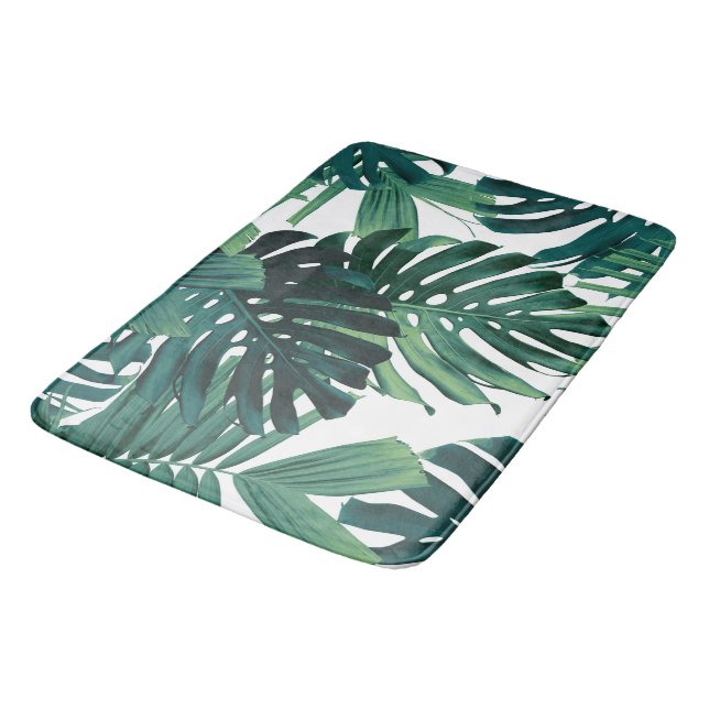 Tropiska Monstera Djungelblad 1 Badrumsmatta (Vinklad)