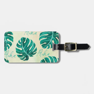 Tropiska monstera emerald grönt handflatan lövs al bagagebricka