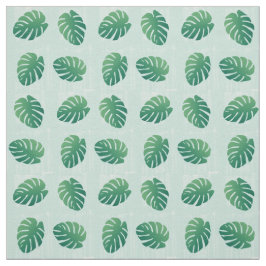 Tropiska Monstera Grönt Löv Mönster Fabric Tyg