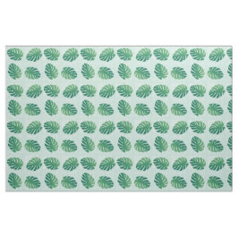 Tropiska Monstera Grönt Löv Mönster Fabric Tyg