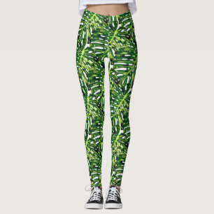 Tropiska Monstera Löv 2 Leggings