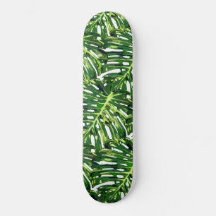 Tropiska monstera-Löv - exotiska resor Mini Skateboard Bräda 18,5 Cm