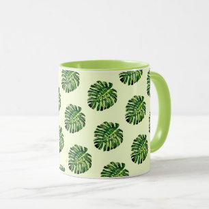 Tropiska monstera-Löv - exotiska - Teckning Mugg