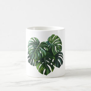 Tropiska Monstera Löv Foliage Mugg